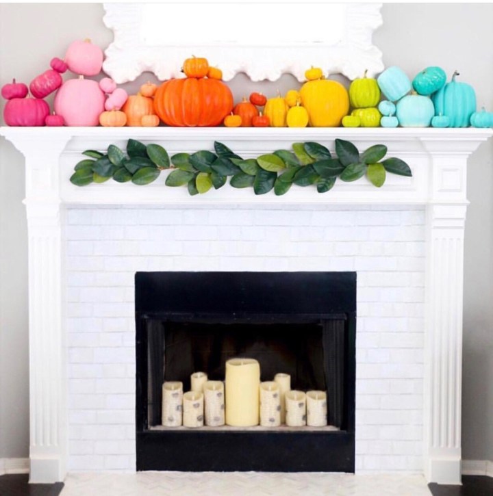 Fall mantle styling guide by the dotted bow how to decorate the perfect fall colorful boho mantlescape