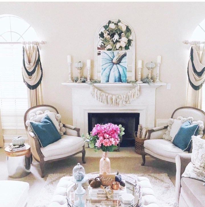 Fall mantle styling guide by the dotted bow how to decorate the perfect colorful fall mantlescape