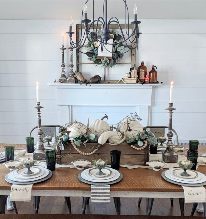 Fall mantle styling guide by the dotted bow how to decorate the perfect fall farmhouse mantlescape