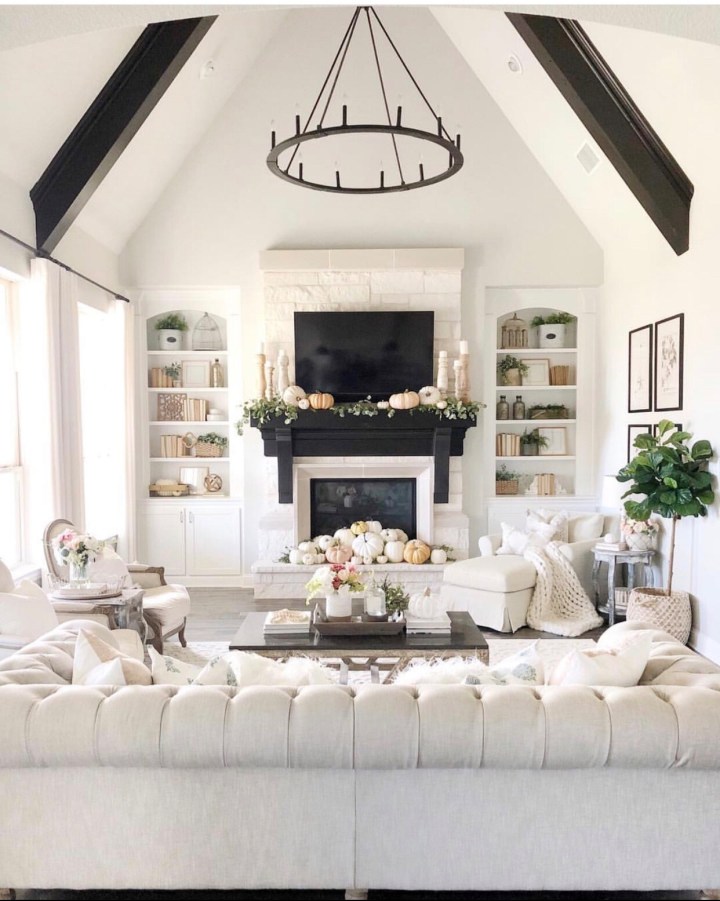 Fall mantle styling guide by the dotted bow how to decorate the perfect fall modern farmhouse chic mantlescape