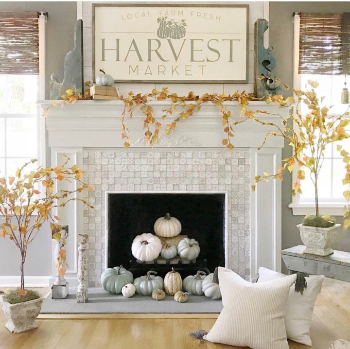 Fall mantle styling guide by the dotted bow how to decorate the perfect fall farmhouse mantlescape