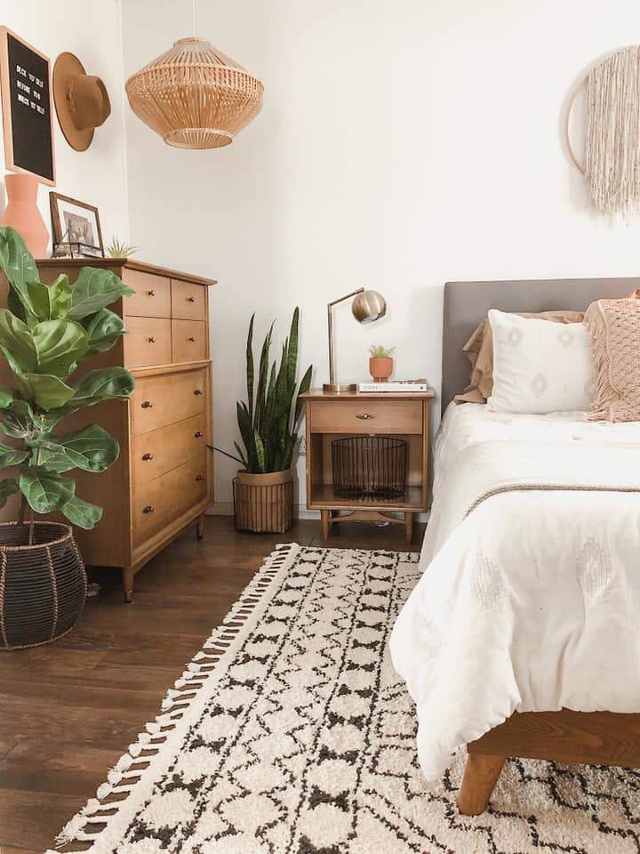 Modern boho bedroom neutral bedroom decor