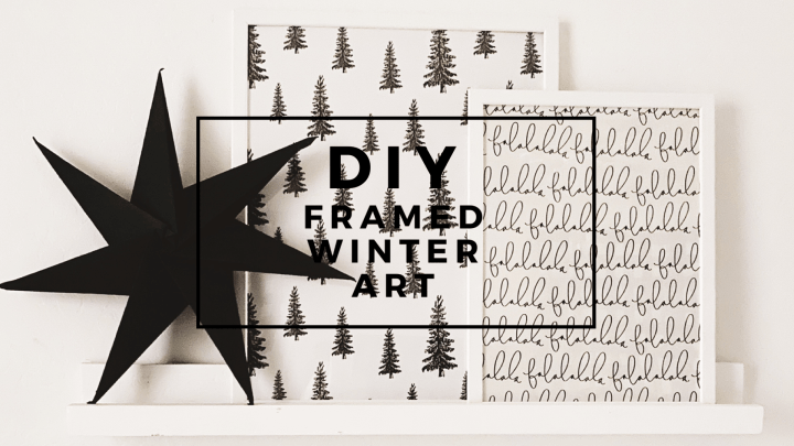 DIY frames winter art Christmas wrapping paper Christmas gallery Christmas wall decor 