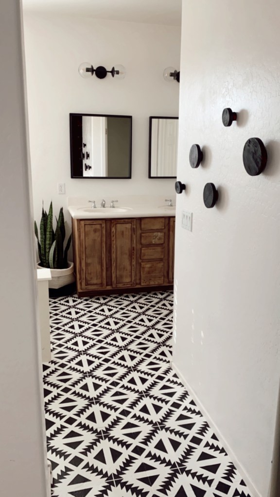 Painted bathroom floors