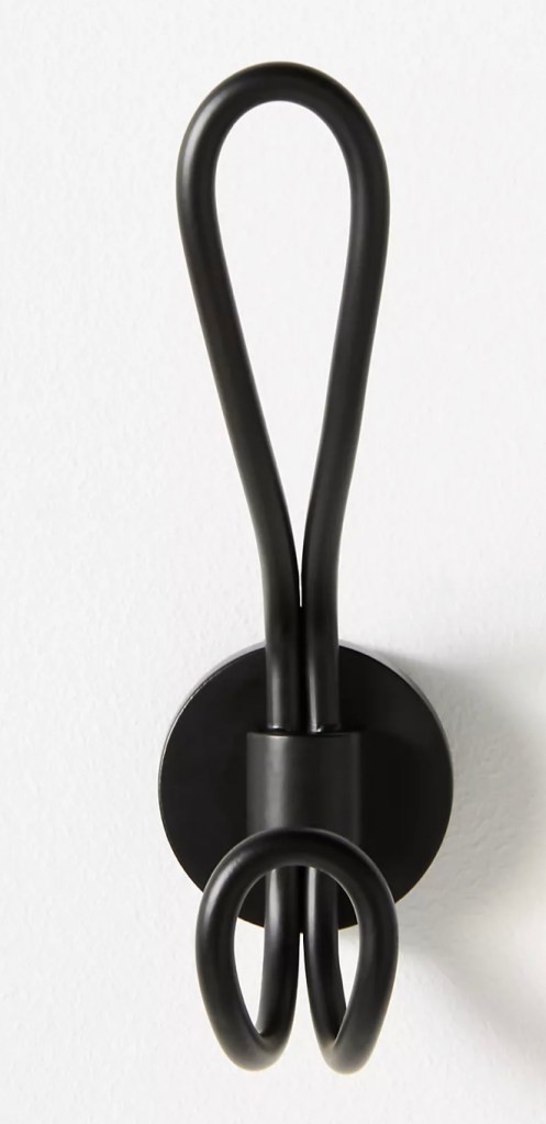 Black towel hook modern towel hook black hardware black fixtures black bathroom bathroom accents bathroom update