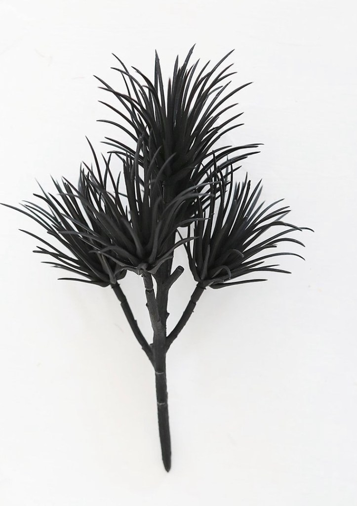 Black floral decor modern dried florals black succulents modern bathroom accents bathroom decor